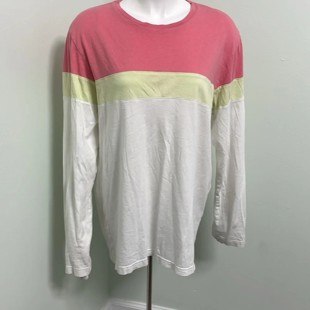 Marine Layer Men's Jacob Crew Color Block Long Sleeve T-Shirt - M/L - Picture 6 of 10